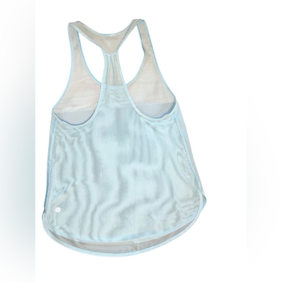 Lululemon Light Blue Mesh Racerback Tank – Size 4 - Picture 2 of 3